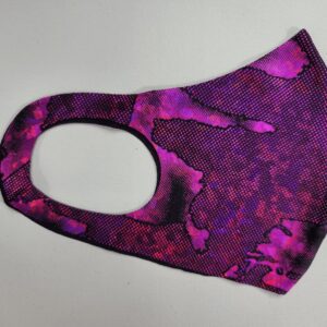 stylish mask with a purple camoflauge pattern